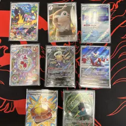 Lot Of 8 Pokemon Cards Illustration Rares And Full Art. Pack Fresh!! - Image 1