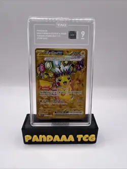 Gold PIKACHU EX 247/191 TAG 9 SURGING SPARKS POKEMON CARD ENGLISH - Image 1