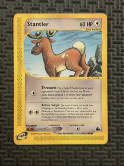 Pokemon TCG Stantler Skyridge 102/144 Non-Holo Card Light Play Condition - Image 1