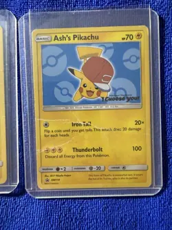 4 Ash's Pikachu Movie Promo Card Lot - SM110 SM111 SM113 SM114 - Mixed Condition - Image 5