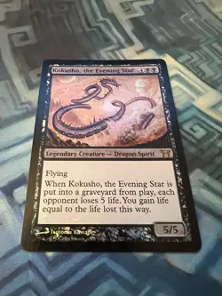 MTG Foil Kokusho, the Evening Star MP Champions of Kamigawa - Image 3