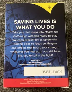 Magic The Gathering MTG Spiderman Marvel Welcome Deck New Sealed - Image 2