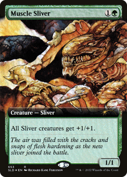 Muscle Sliver (Extended Art) [Secret Lair Drop Promos] Foil Near Mint - Image 1