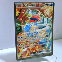 MISCUT CRIMP KELDEO EX 167/086 SIR HOLO & FIRE ENERGY ERROR WHITE FLARE POKEMON - Image 4