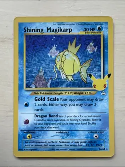 Pokemon TCG Shining Magikarp 66/64 Celebrations Classic Collection LP card - Image 1
