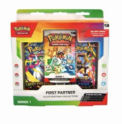 Pokemon TCG First Partner Illustration Collection Series 1 Box Charmander Rowlet - Image 1