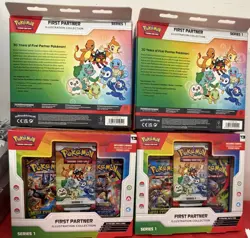 Pokemon TCG First Partner Illustration Collection Series 1 Box Charmander Rowlet - Image 4