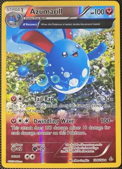 Azumarill (Alpha) 104/160 XY - Primal Clash Reverse Holo - Pokemon Card - Image 1