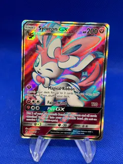 Pokemon Sun & Moon Guardians Rising Sylveon GX 140/145 Full Art Ultra Rare LP - Image 1