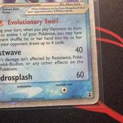 Pokemon Vaporeon ex 110/113 delta species with swirl! - Image 4