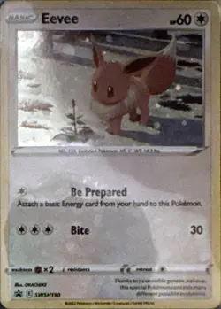 Eevee SWSH190 Holo Promo Sword & Shield Promo Pokemon Lightly Played - Image 1