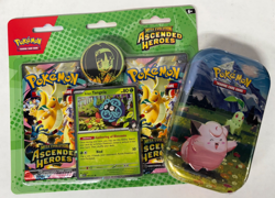 Pokemon TCG Ascended Heroes 2-Pack Blister Erika & Ascended Heroes Clefairy Tin - Image 1