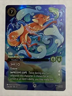 Tod 230/204 - Disney Lorcana TCG Enchanted Winterspell - Knows All The Tricks - Image 1