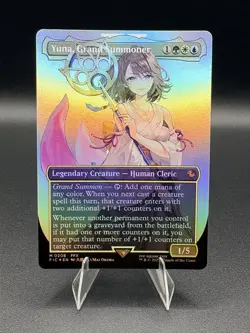 Yuna, Grand Summoner (Borderless) FOIL: Final Fantasy Commander MTG (NM) - Image 1
