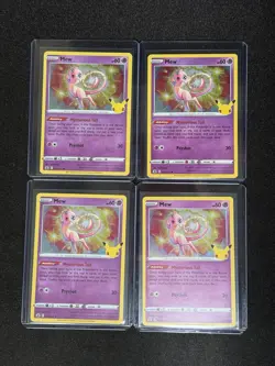 Pokemon TCG Celebrations Mew 011/025 Holo Promo English Lot of 4 - Image 1