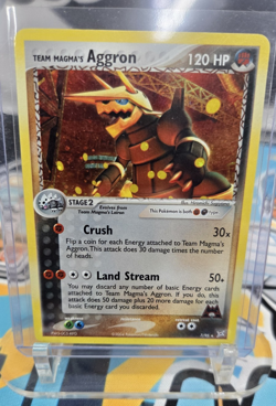 Pokemon Team Magma's Aggron 7/95 EX Team Magma vs Team Aqua Holo Rare 120 HP En… - Image 1