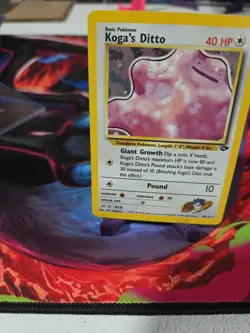 Koga's Ditto Holo Rare Unlimited 10/132 Gym Challenge Pokemon#11 - Image 4
