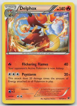 Delphox 13/124 (XY Fates Collide) 013/124 Deck Exclusives Rare Pokemon TCG Card - Image 1