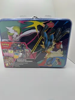 Pokemon TCG Mega Evolution Series Collector Tin 2025 Arceus Lucario - Image 1