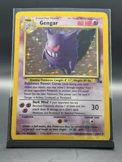 Gengar 5/62 Pokemon Card Fossil Holo Rare Trading Collectible - Image 1