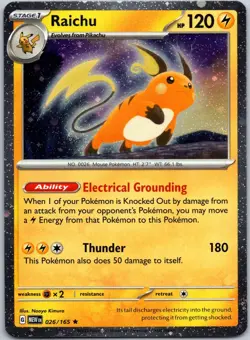 Raichu 026/165 (Cosmos Holo) Rare Miscellaneous Cards & Products NM - Image 1