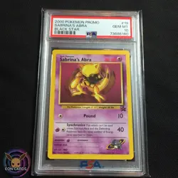 Sabrina's Abra #19 (PSA 10 GEM MINT) Black Star PROMO Pokemon Cards - Image 1