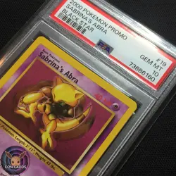 Sabrina's Abra #19 (PSA 10 GEM MINT) Black Star PROMO Pokemon Cards - Image 3