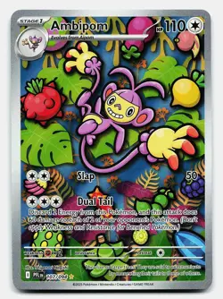 AMBIPOM PHANTASMAL FLAMES 107/094 NM ILLUSTRATION RARE POKEMON - Image 2