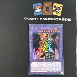 YUGIOH RED EYES DARK DRAGOON ULTRA RARE RA02-EN021 1ST EDITION - Image 1