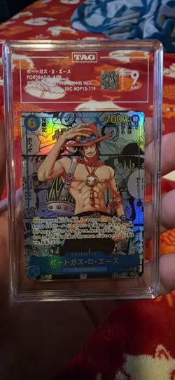 TAG 9 Portgas D. Ace Manga Alt Art OP13-119 SEC ONE PIECE Card Japanese 2025 JP - Image 3