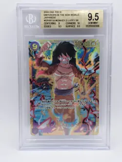 2024 One Piece Japanese OP09-119 Monkey D Luffy Secret Rare BGS 9.5 - Image 1