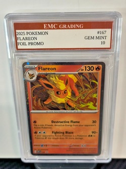 FLAREON #167 BLACK STAR PROMO FOIL Pokemon 2025 Card GRADED 10 MINT TCG - Image 1