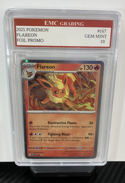 FLAREON #167 BLACK STAR PROMO FOIL Pokemon 2025 Card GRADED 10 MINT TCG - Image 2