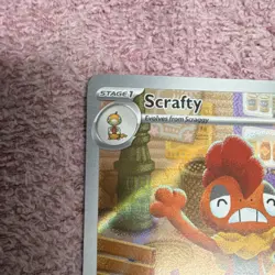 Pokemon Scrafty Full Art Holo Illustration Rare 120 HP 139/086 English Card 2025 - Image 5
