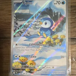 Pokemon Piplup 098/094 Me02: Phantasmal Flames Illustration Rare Holo Card - Image 2