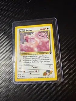 Pokemon TCG Koga's Ditto Holo Rare Card 10/132 Gym Challenge Unlimited NM - Image 2
