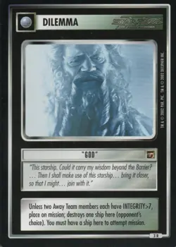 Star Trek TMP The Motion Pictures God CCG BB Card - Image 1