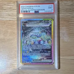 Pokemon Terapagos ex 170/142 Stellar Crown Special Illustration Rare PSA 9 - Image 1