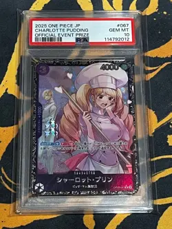 PSA10 Charlotte Pudding OP08-067 R Official Event Prize One Piece Card 2025 JP - Image 1
