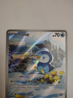 Pokemon TCG Piplup 098/094 Phantasmal Flames Illustration Rare NM - Image 2