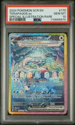Terapagos EX PSA 10 GEM MT 🐢 Pokemon Stellar Crown Special Ilustration Rare 170 - Image 1