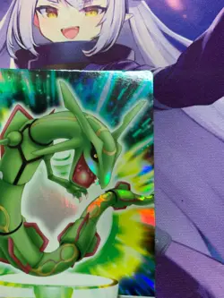 EX! Rayquaza Holo No.387 Zukan Carddass Advanced Generation Pokemon Bandai #240 - Image 3