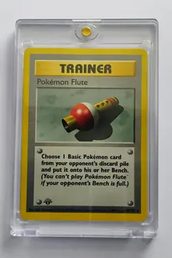 Pokemon Flute 86/102 Shadowless 1st Edition Pokemon Card TCG Base Set English - Image 1