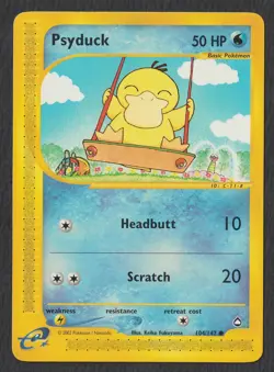 Pokemon Psyduck 104/147 Aquapolis Common E-Reader Vintage WOTC NM w/ Scans - Image 1