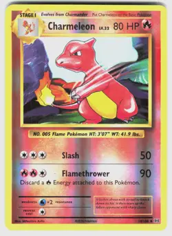 CHARMELEON 10/108 UC EVOLUTIONS POKEMON REVERSE HOLO LP - Image 1