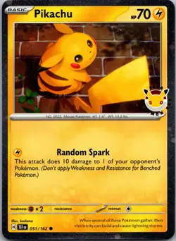 Pikachu 051/162 Pokemon TCG 2026 Pokemon Day 30th Anniversary Stamped Promo - Image 1