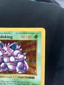 Pokemon Nidoking TCG Base Set Holo Shadowless Rare Card 11/102 - Image 3