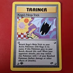 Koga's Ninja Trick 115/132 Gym Challenge Regular First Edition Pokemon Card LP - Image 1
