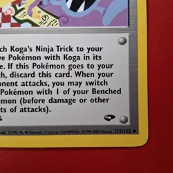 Koga's Ninja Trick 115/132 Gym Challenge Regular First Edition Pokemon Card LP - Image 2