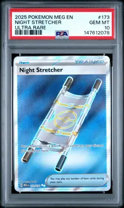 POKEMON MEG EN-MEGA EVOLUTION #173 NIGHT STRETCHER ULTRA RARE PSA 10 - 147612078 - Image 1